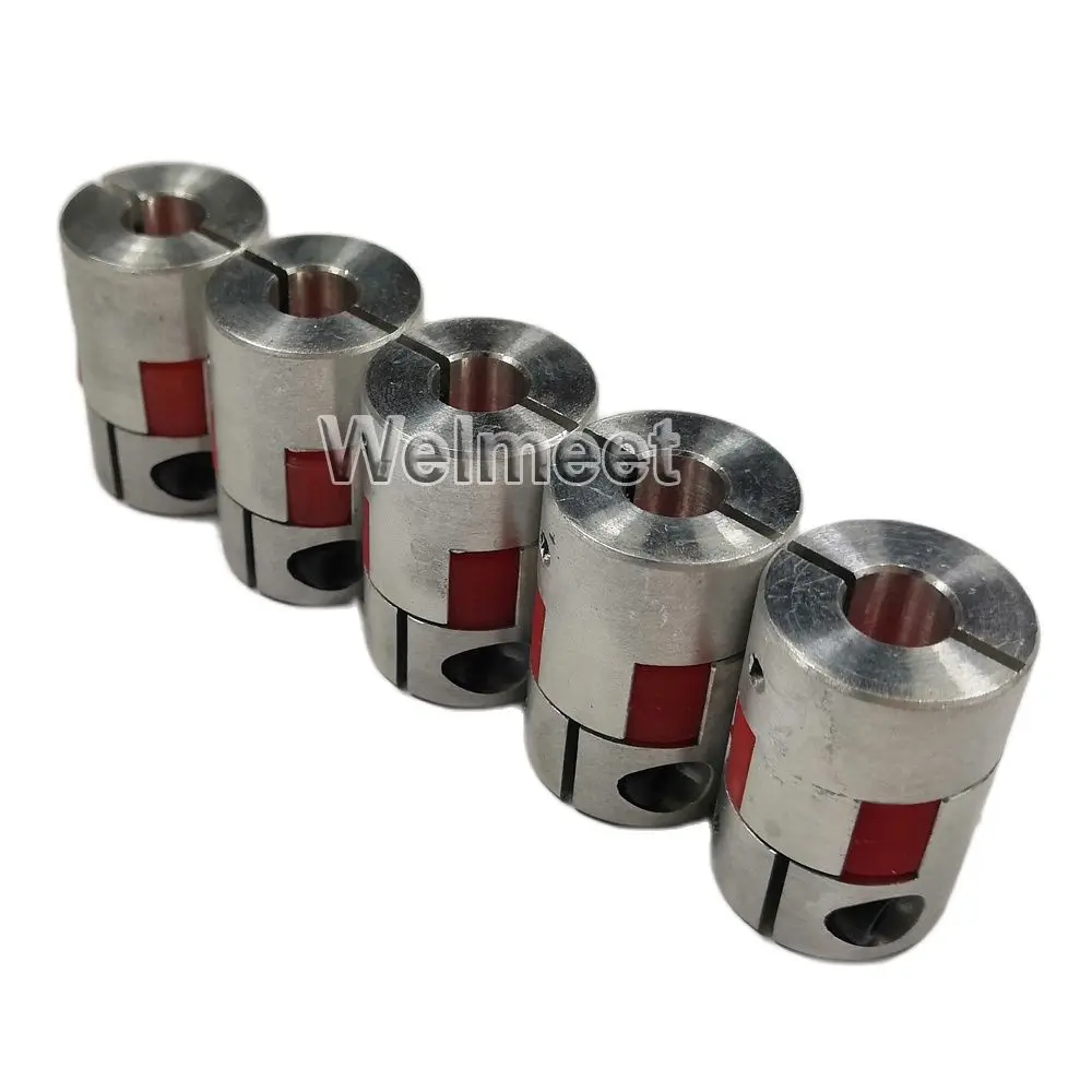 5mm/6mm/6.35mm/8mm/10mm/12mm D20L30 Aluminium Alloy CNC Flexible Plum Spider Shaft Coupling Coupler Servo Motor Connector Sleeve