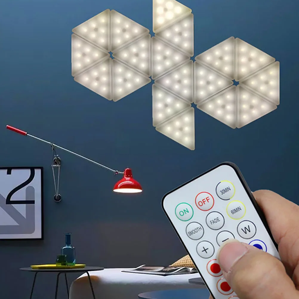 

Honeycomb Touch Sensor Light Breathing Lamp Triangle Wall Adornment Durable Magnetic Suction Creative Modern Design Decorative