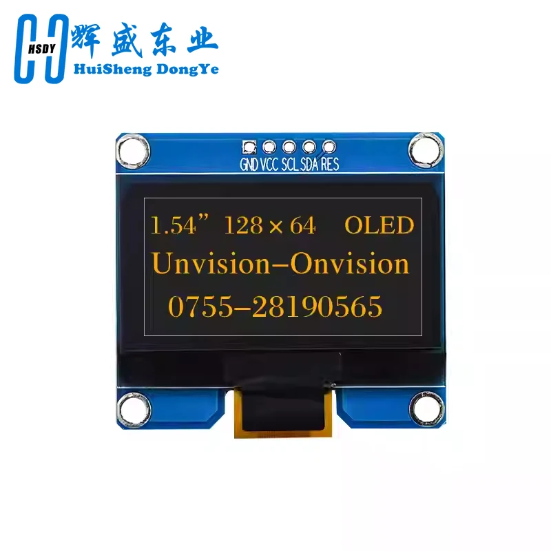 Novo módulo oled de 1.54 polegadas 1.54 "12864 tela lcd módulo de exibição led 128*64 ssd1309 spi/iic interface i2c para arduino 4pin