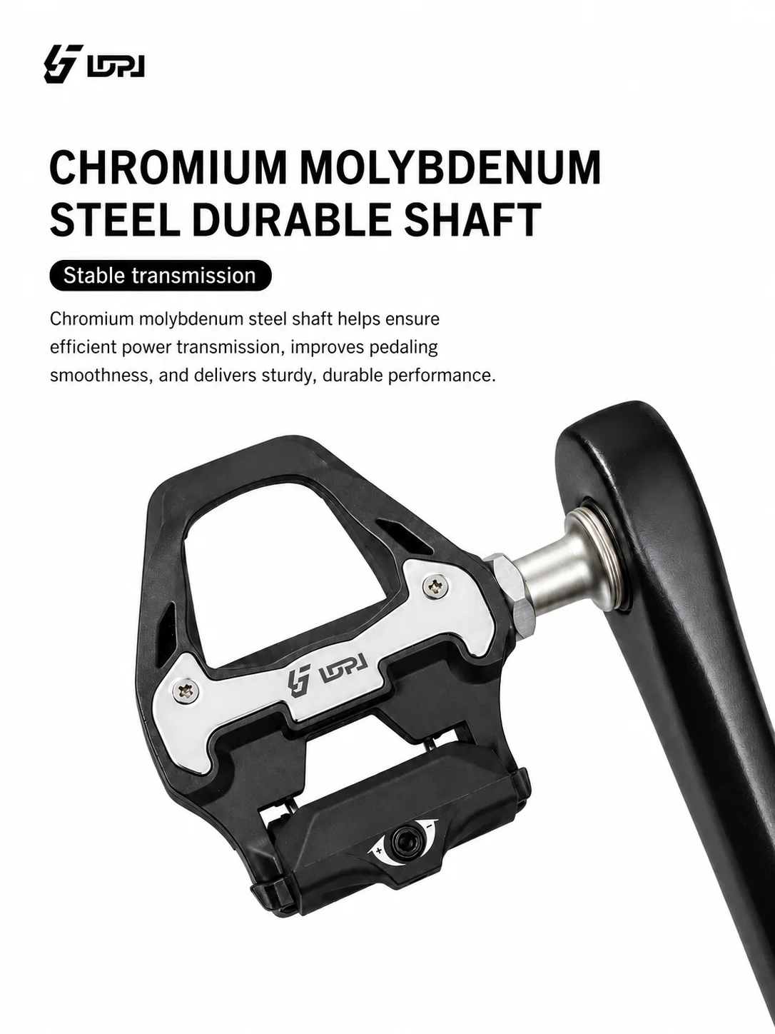 LDPJ Fahrrad-Fußpedal mit SPD-Verriegelungsplatte, Fußpedal mit SPD-kompatiblem Fahrrad-Selbstverriegelungsmechanismus – Detail 3