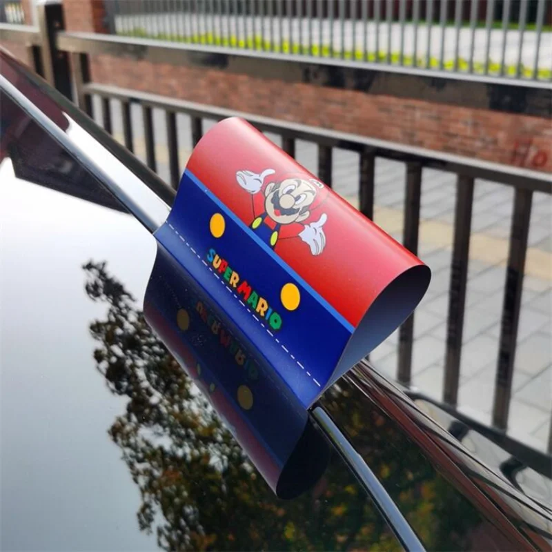 Super Mario Bros Car Washing Labels Water Mark Door Tag Stickers Cartoon Car Tailgate Trunk Creative Decorative Accessories