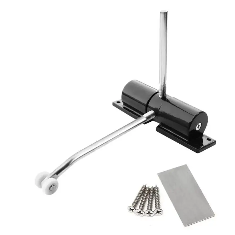 652F Door Mute Pulley Automatic Door Closing Device for Residential and Light Commercial Doors Stainless Steel Surface
