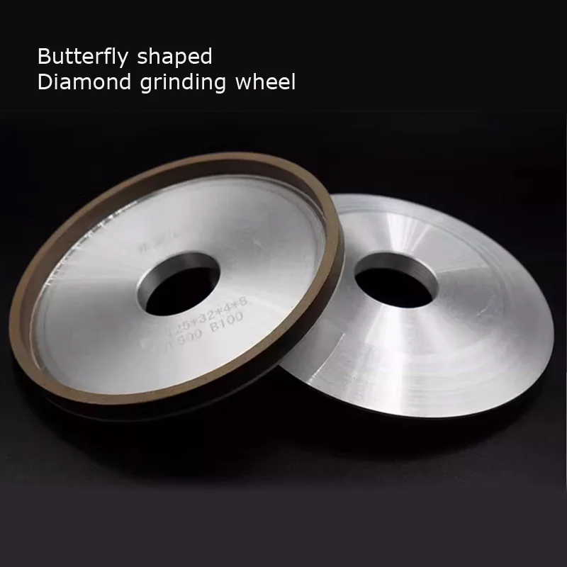 Dia125~180mm Butterfly Shaped Diamond Grinding Wheel Abrasive Disc for Tungsten Steel Alloy Saw Blade Milling Cutter Turning