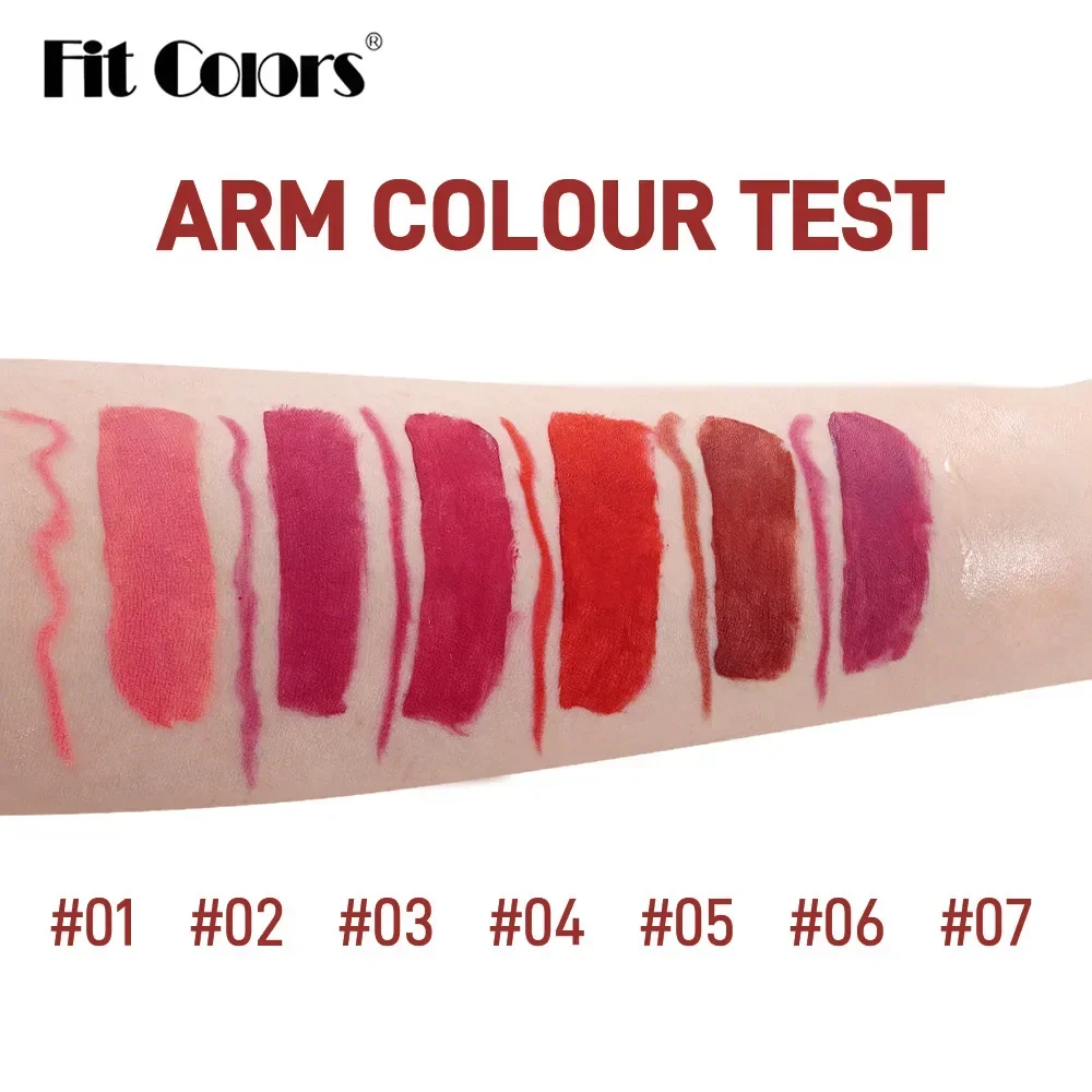 Fit สี 6 + 7 ลิปกลอส Lip Liner ดินสอ Matte Non-stick Cup Hook กันน้ํา Long Lasting Lip Glaze เครื่องสําอางค์แต่งหน้าชุด