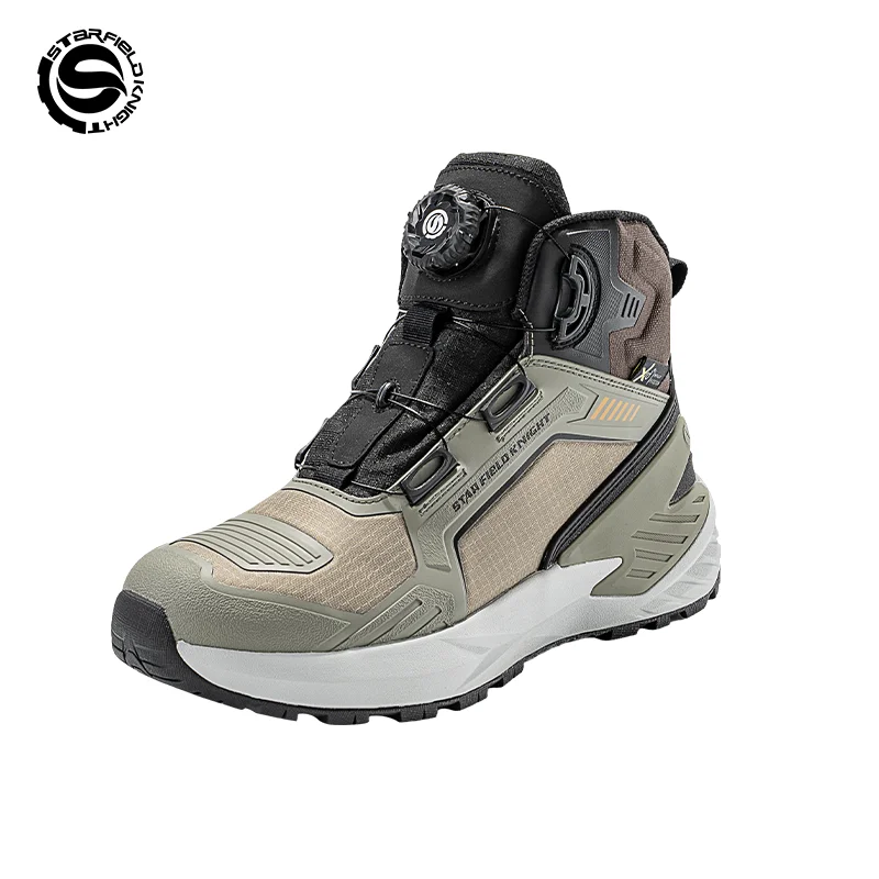 

Мотоциклетные защитные ботинки Star Field Knight, водонепроницаемая обувь, дышащая, усиленная защита, противоскользящие, предотвращающие падения.