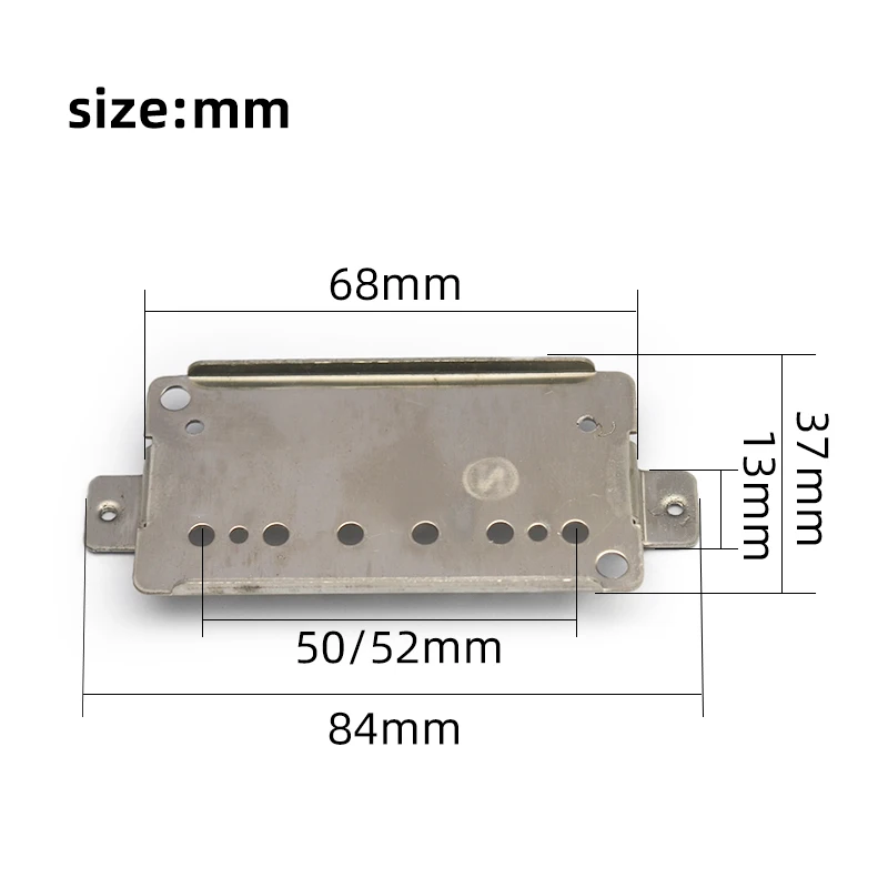 4Pcs Copper-Nickel Alloys 6-String Pickup Baseplate Humbucker Copper Baseplate Electric Guitar Pickup Baseplate Parts 50/52MM