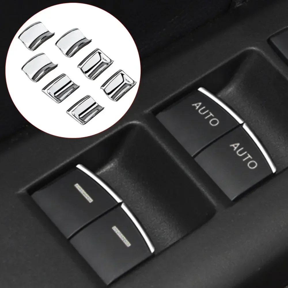 

For Honda Civic 2016 - 2021 Civic150 CRV Prado150 Fit HEV Window Lift Button Sequin Trim Chrome Sticker Interior Accessories
