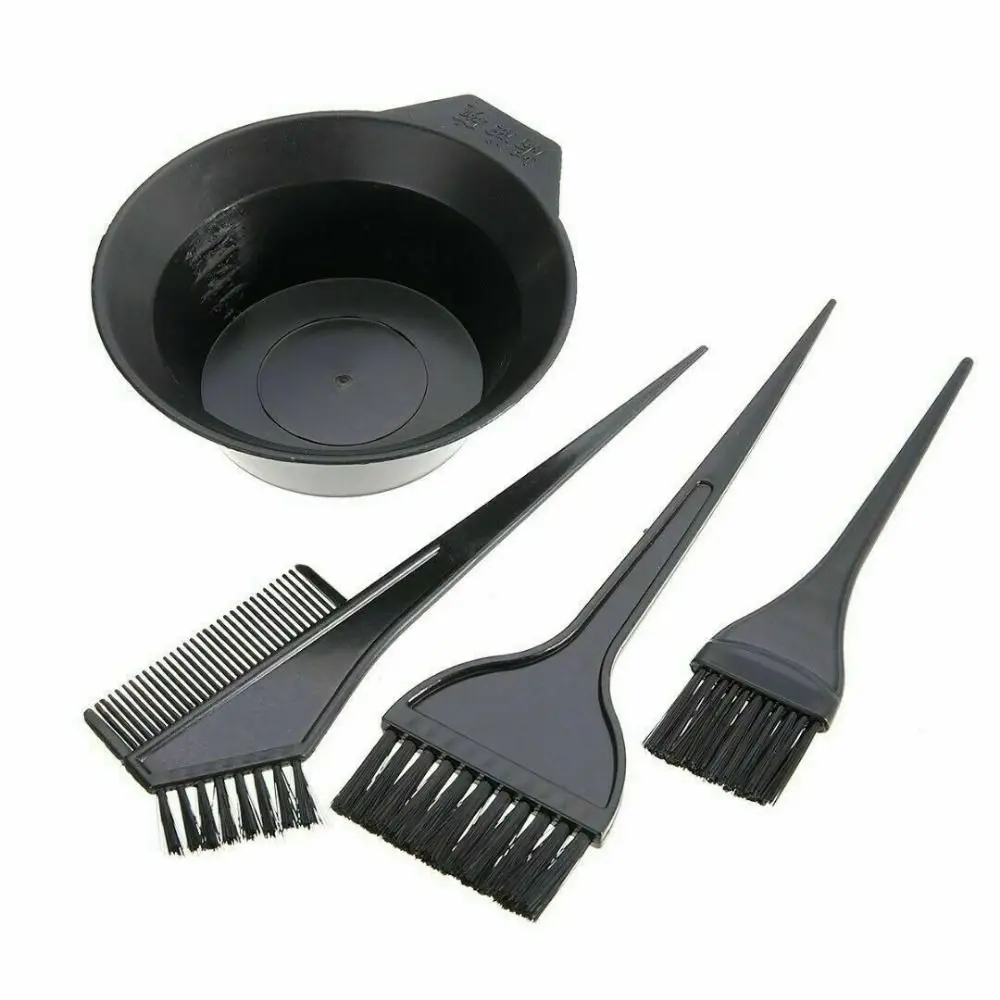 4Pcs/Set Hairdressing Set Barber Salon Dye Hair Colouring Brush Bleaching Bowl Tint Comb - Image 6