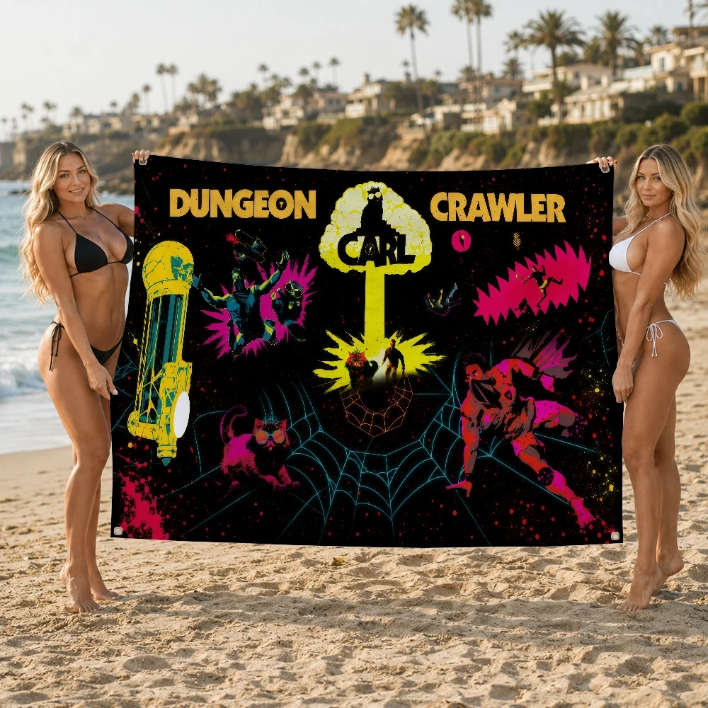 D-Dungeon C-Crawler Carl Novel Outdoor Flag for Home Camping Party Club Decor Garden Yard Wall Hanging Banner