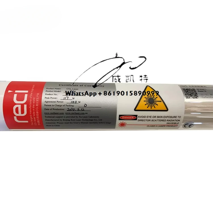 

Durable and Affordable Reci CO2 Laser Tube 75W/90W/100W/130W/150W/180W for Laser Machines