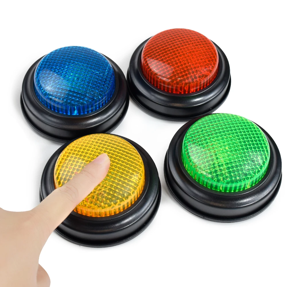 Set di cicalini per giochi di quiz per famiglie – 1/2/4/8 giocatori, programmi di giochi di risposta rapida da tavolo per bambini e adulti, luci e suoni