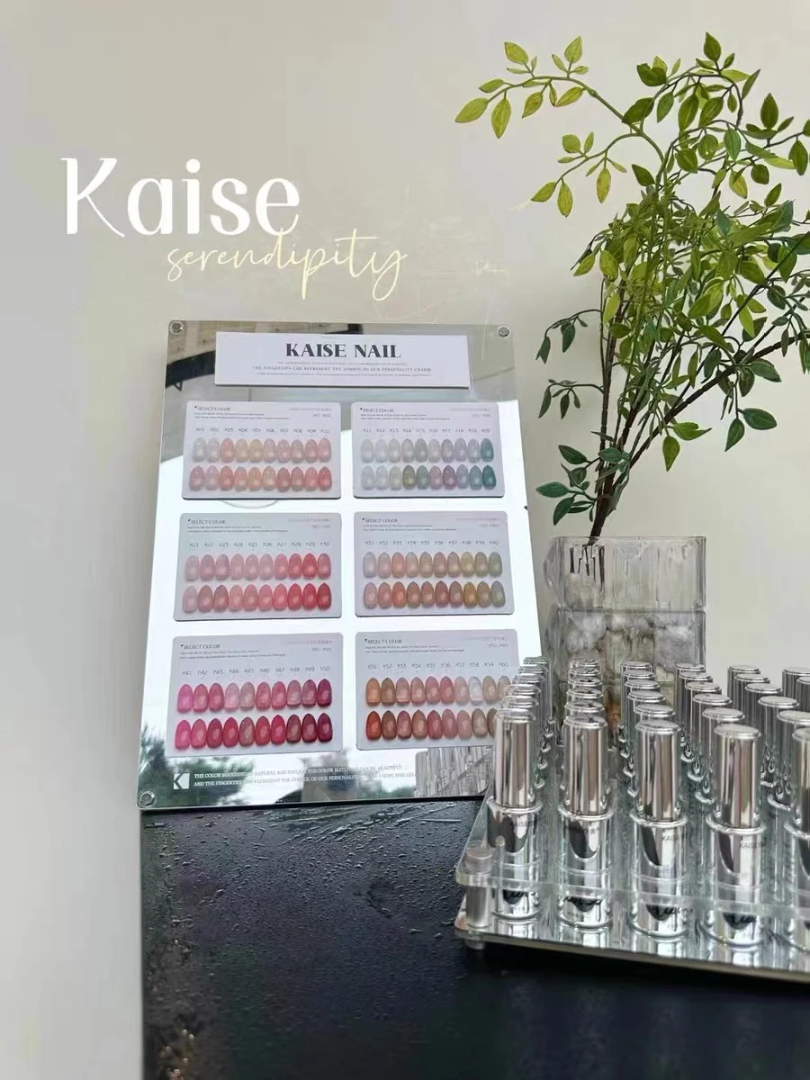 KAISE Mismatched 60 colori set di gel per unghie di colore trasparente salone di bellezza nuovo modello 2024 kit di Nail art articolo caldo gel Uv Non tossico