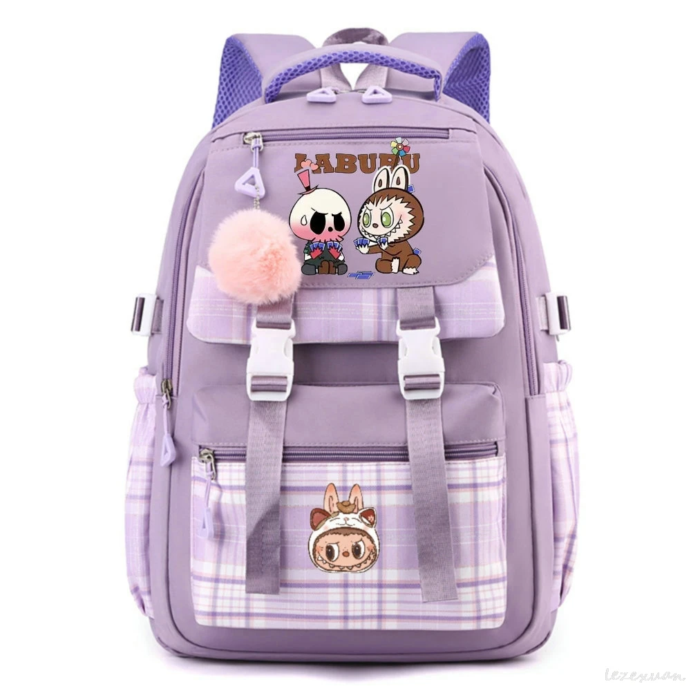 LABUBU Backpack Cartoon Student Teenager Bookbag Sport Rucksack Boy Girl Bagpack Laptop Women Travel Schoolbag