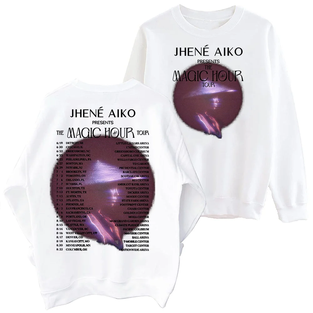 Jhene Aiko The Magic Hour 2024 Tour Sweatshirt Oversized Harajuku Round Neck Long Sleeve Sweatshirts Music Tour Fans