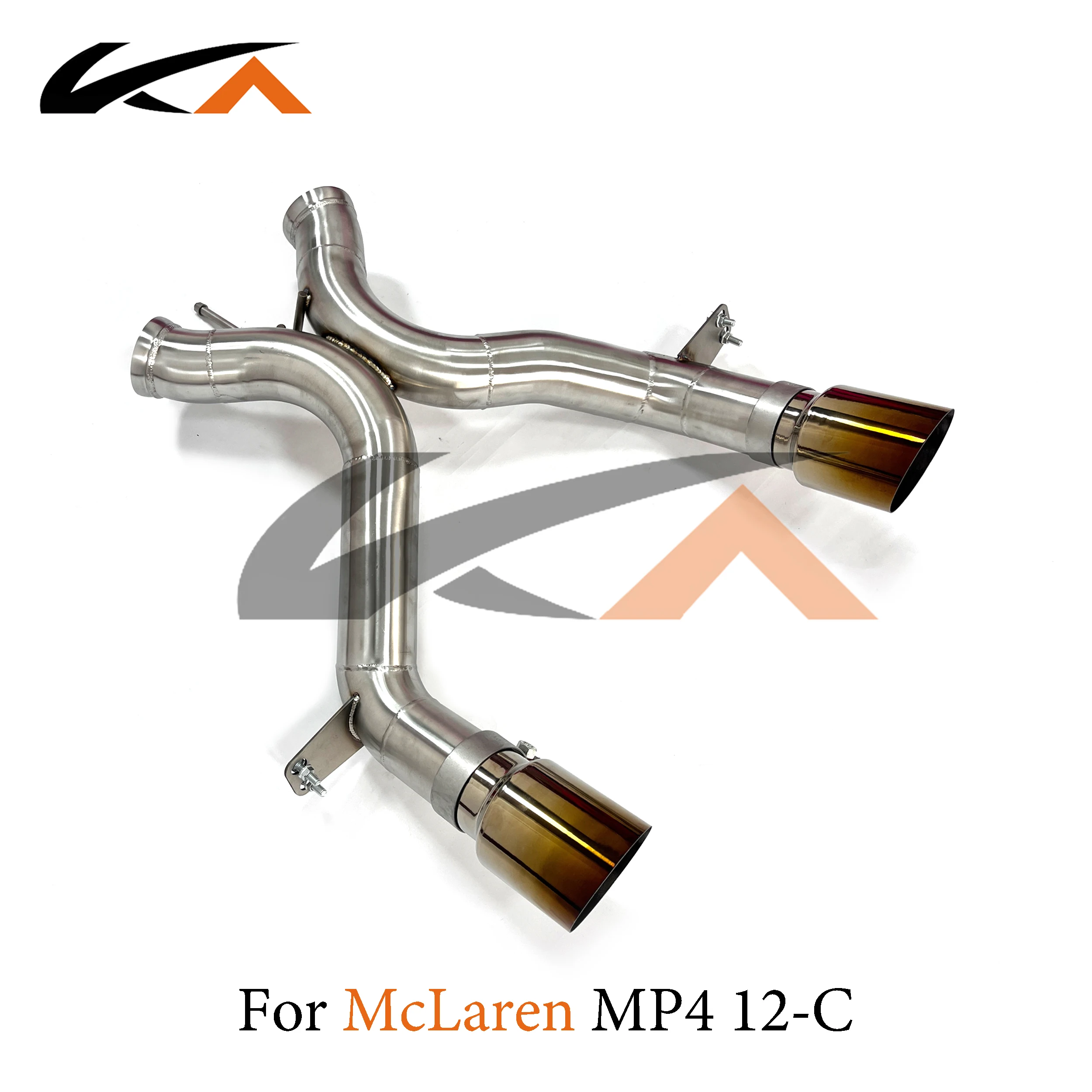 KA Tuning exhaust system stainless catback for McLaren MP4 12C 3.8T rear section performance parts with straight pipe