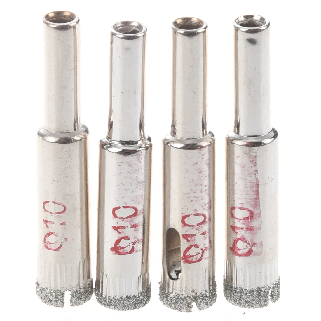 

4 Pcs 10mm Dia Diamond Coated Drill Bit Marble Tile Glass Hole Saw Cutting