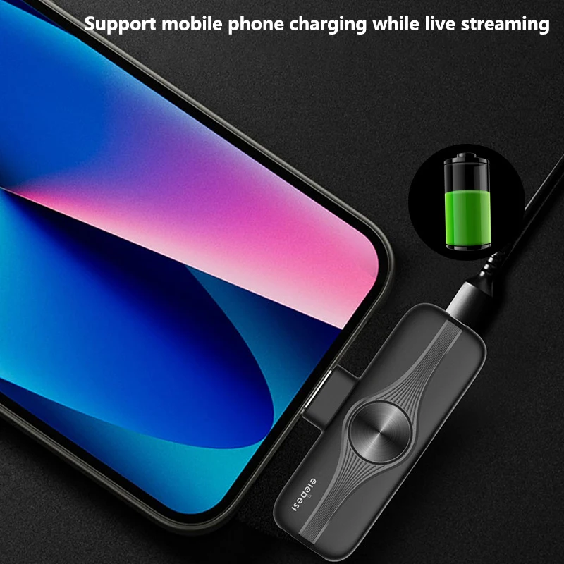 Lavalier Wireless Microphone Outdoor Mobile Phone Live Douyin Kuaishou Short Video WIFI Radio Noise Reduction Small Microphone