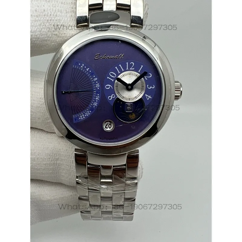 Complex Flyback Single Calendar Purple Disc Fully Automatic Mechanical Watch