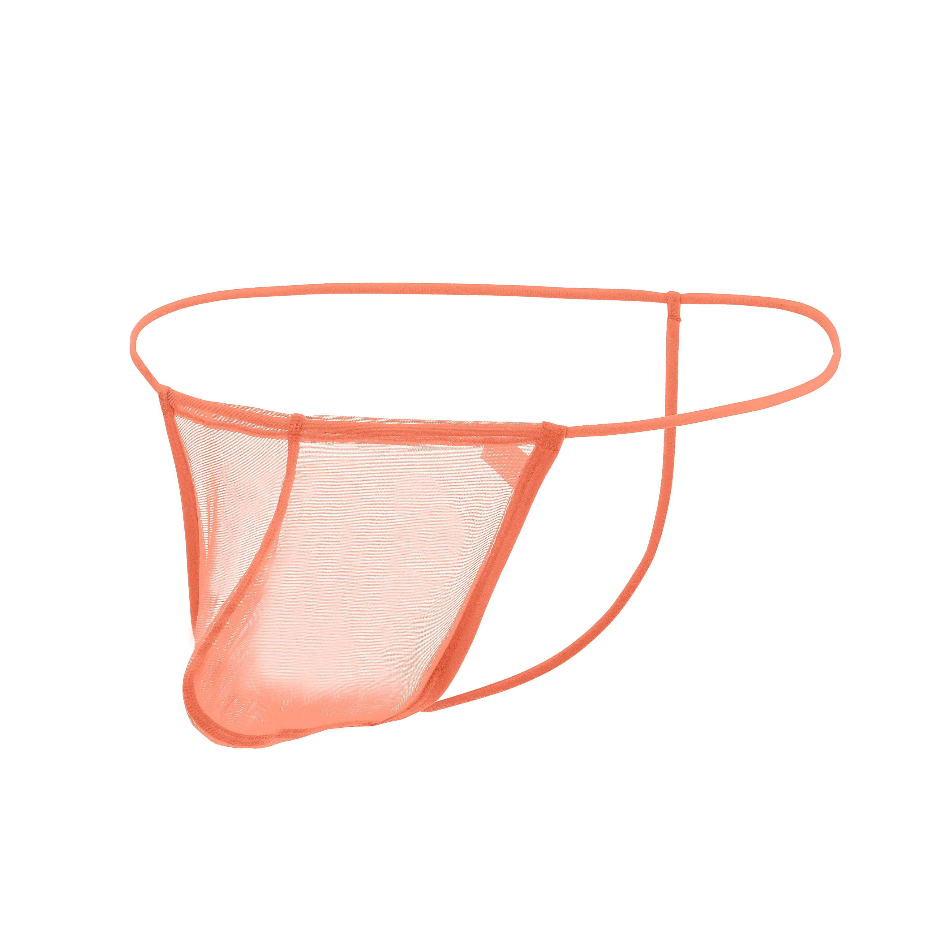 Zonbailon Men's Comfortable Ice Silk Thongs Mesh G-Strings Thongs  Jockstrap Underwear