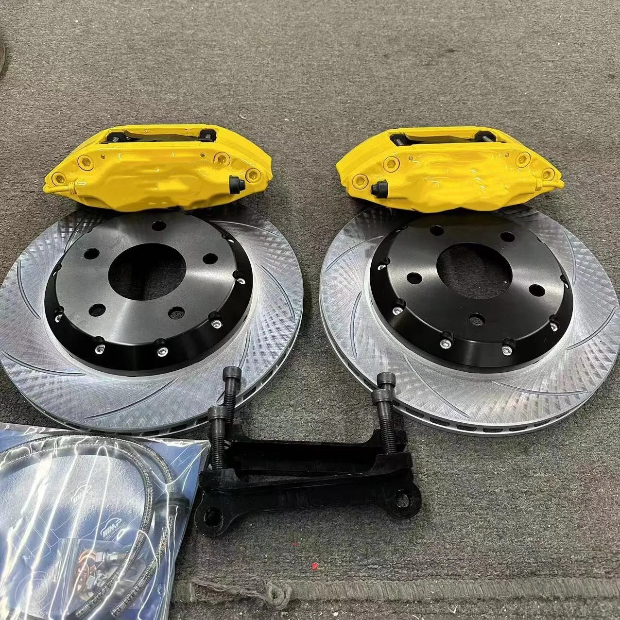 Modified Kits Racing Sport Brake Calipers Kit Vented and Drilled Slotted Brake Disc