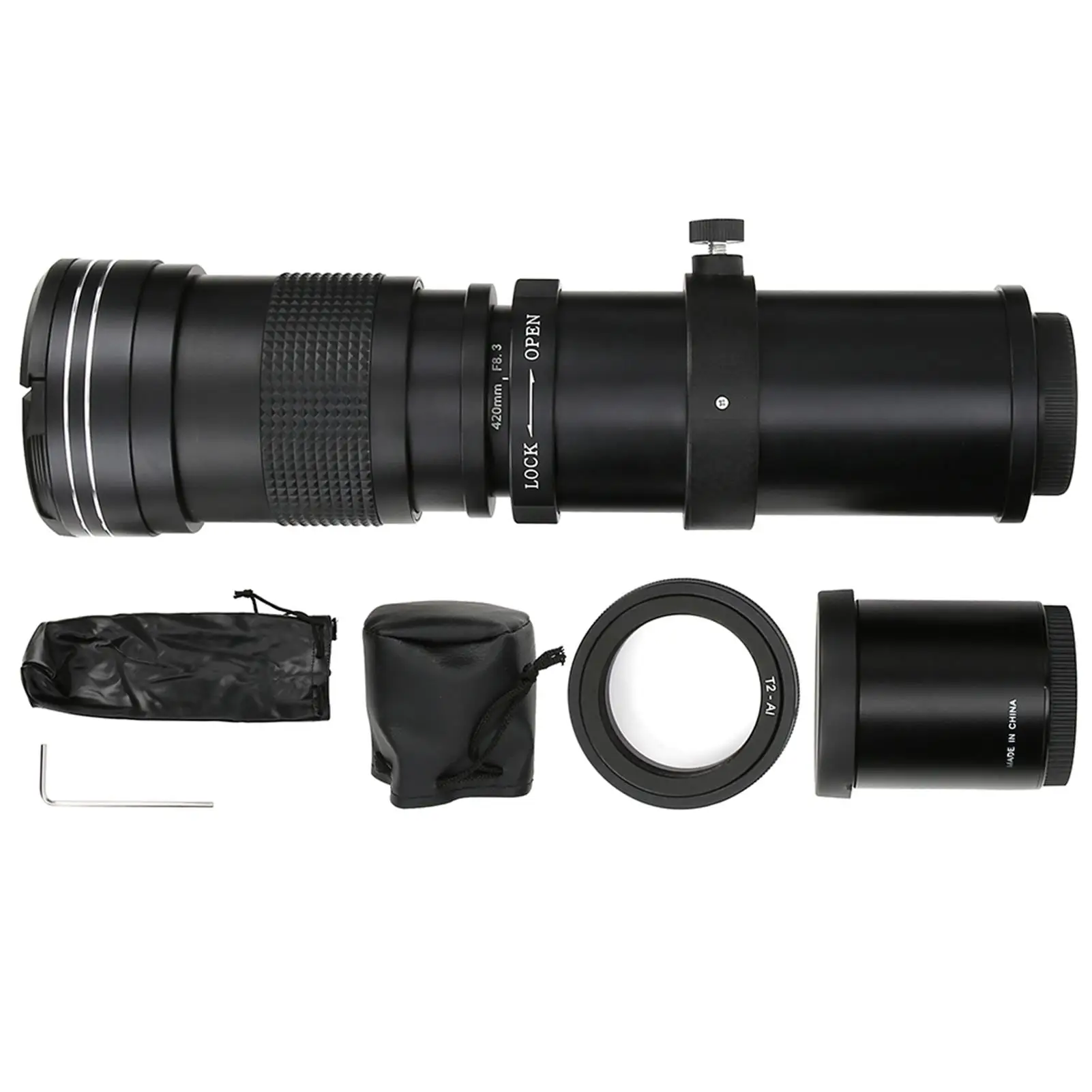 

Для nikon F Mount Camera Telephoto Lens 420-800mm F8.3 ‑ 16 Zoom с 2 телеконвертер