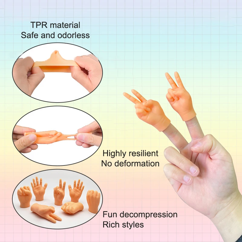 แมวตลก Interactive Gesture ของเล่น Mini Teasing Cat Finger มนุษย์ปลอมถุงมือสัตว์เลี้ยงของเล่นอุปกรณ์ Creative Pet Cat Teasing ของเล่น