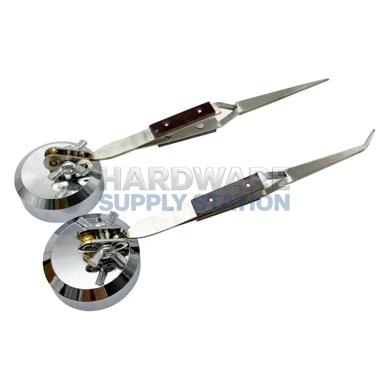 

Jewelry Spring-Loaded Tweezer Set Straight & Bent Tip Design Universal Stand Included Tool for Precision Soldering Work