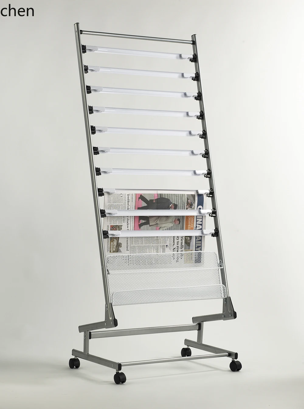 HT Newspapers, Newspapers, Books and Magazines Rack Publicity Aluminum Alloy Iron Multilayer