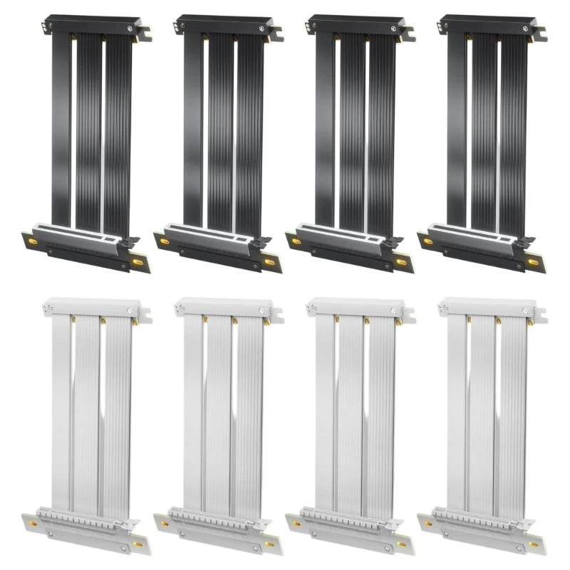 PCIe 5.0 Fast speed Risers Cable Double Reverse 90 Degree for ITX Case and Vertical GPU Mounting
