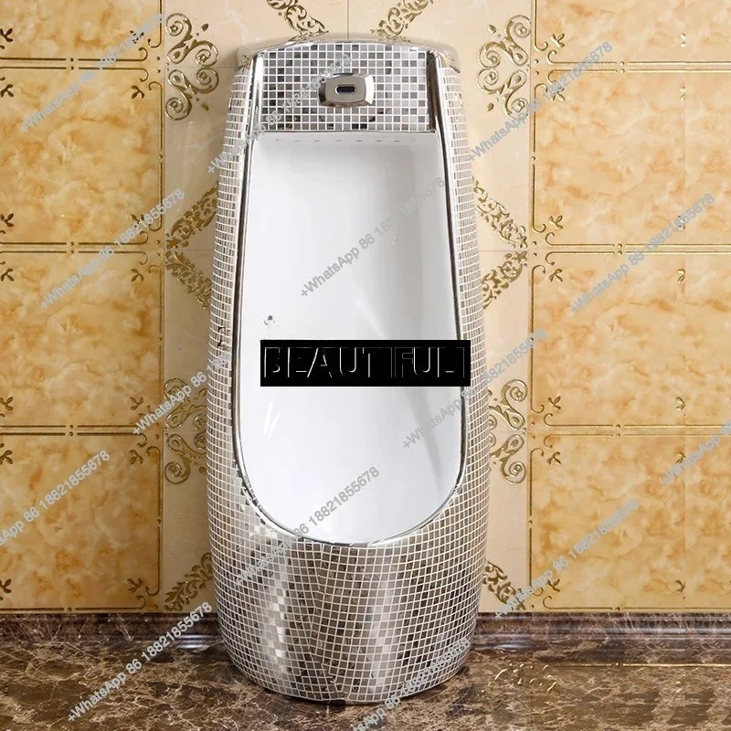 

RR Personalized silver mosaic floor standing toilet men's induction urinal