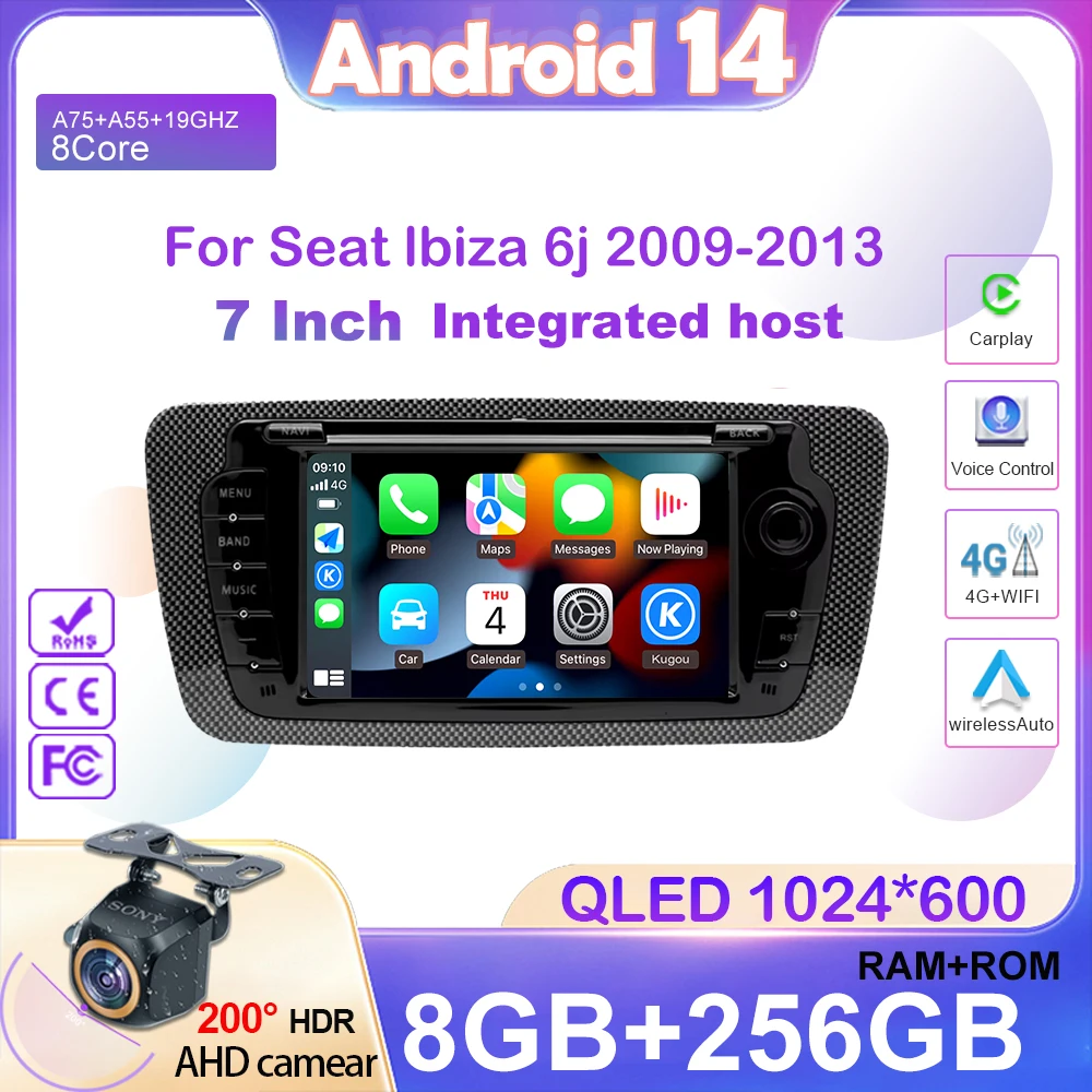

Android Car Radio For Seat lbiza 6j 2009-2013 Android Auto Multimedia Video Player Carplay Auto Stereo Head Unit Navigation GPS