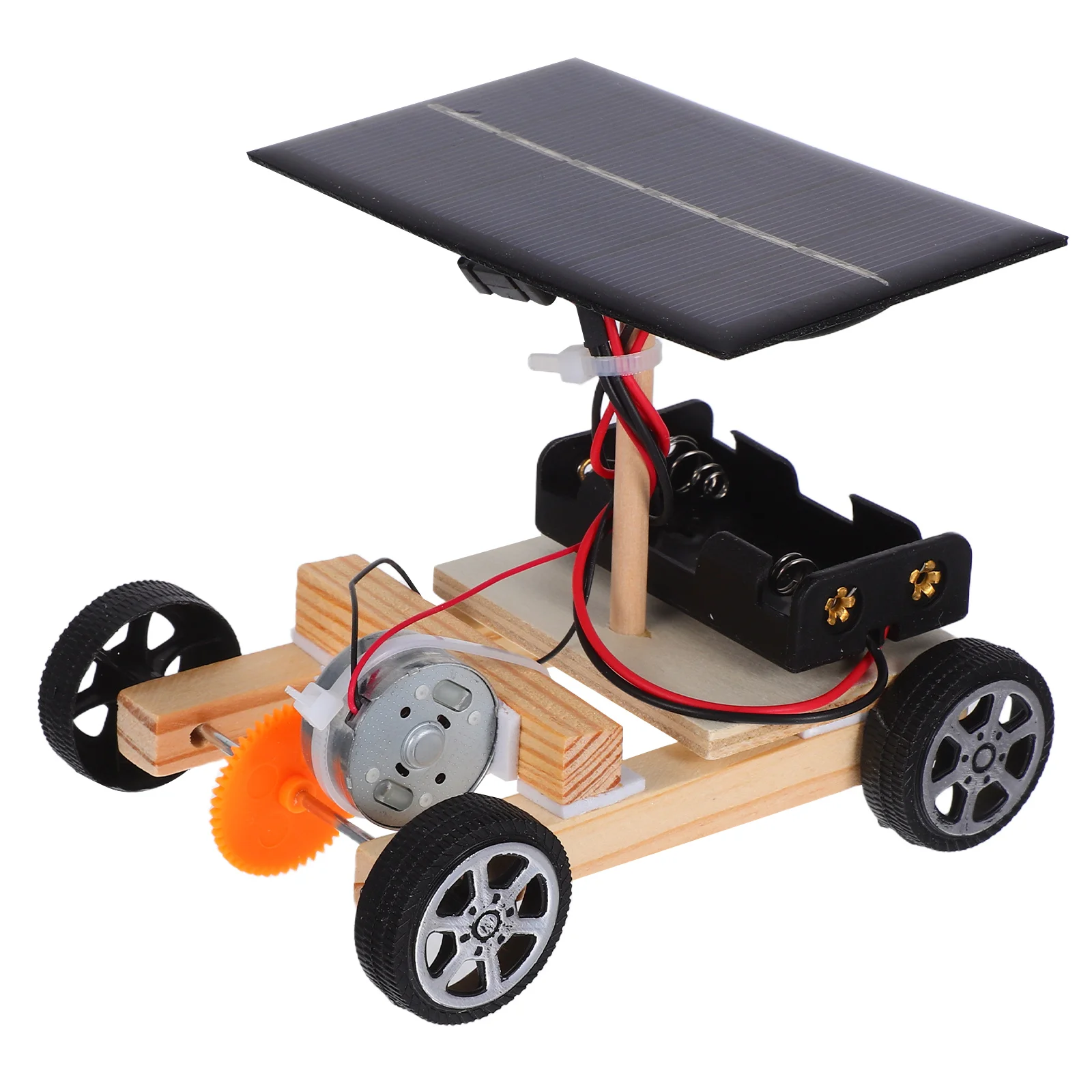 1個 車DIY回路科学組み立てキット 子供向け クリエイティブエンジニアリングSTEM組み立て 手作り木製マニュアル