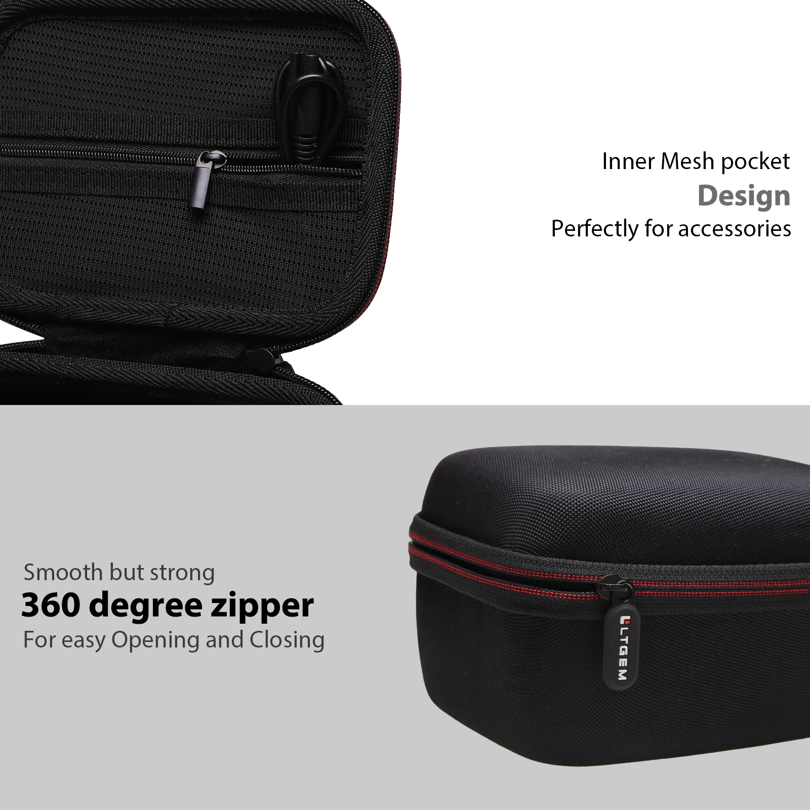 LTGEM Hard Storage Carrying Case For FlexSeries Electric Head Hair Shaver - Freebird - Ultimate - Travel Carry Shaver Hard Case