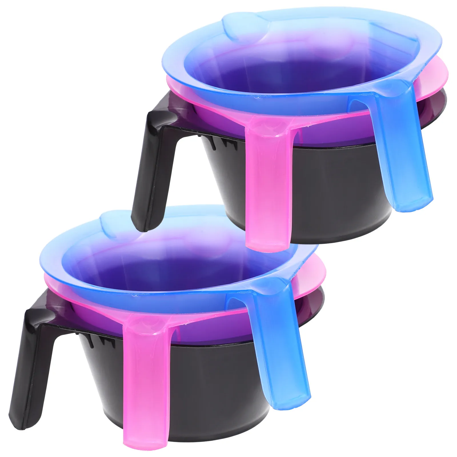 

6Pcs Hair Dye Bowl ABS Material with Measurement Scales Triangular Stable Base for Salon Home Use Hair Coloring Kits Supplies