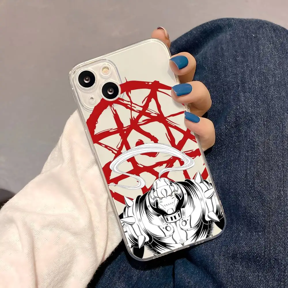 1pc F-Fullmetal AlchemistS Phone Case Transparent For IPhone 17 16 15 14 13 12 11 PRO MAX PLUS Mini Soft Skin-friendly Cover