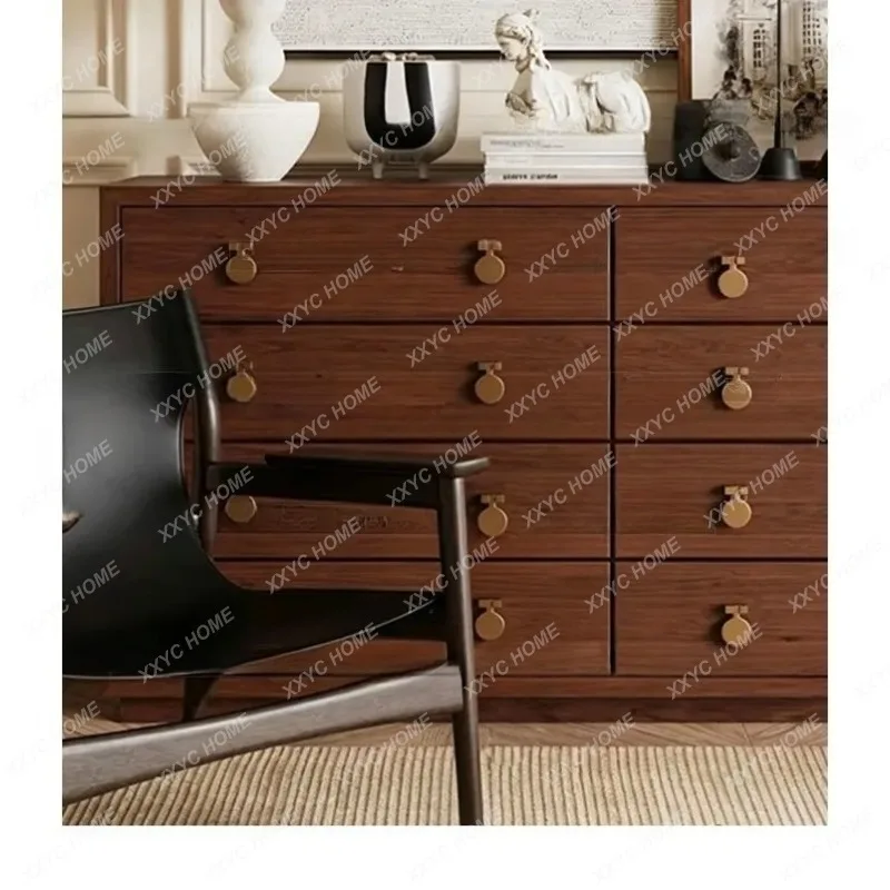 XXDirect Medieval Wood Color Eight-bucket Cabinet Master Bedroom Wall Drawer Locker