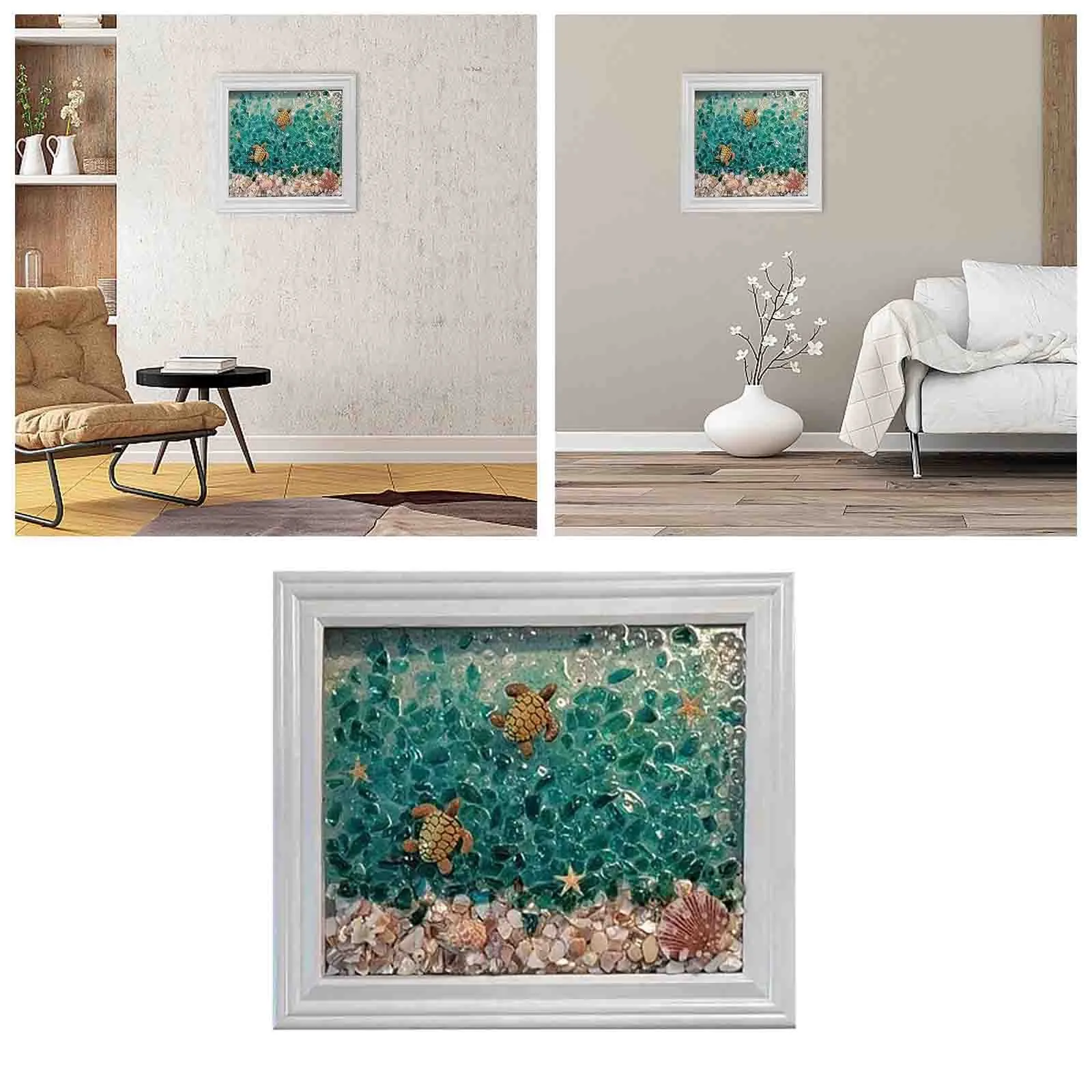 Creative Turtle Sea Glass Art Frame Kit