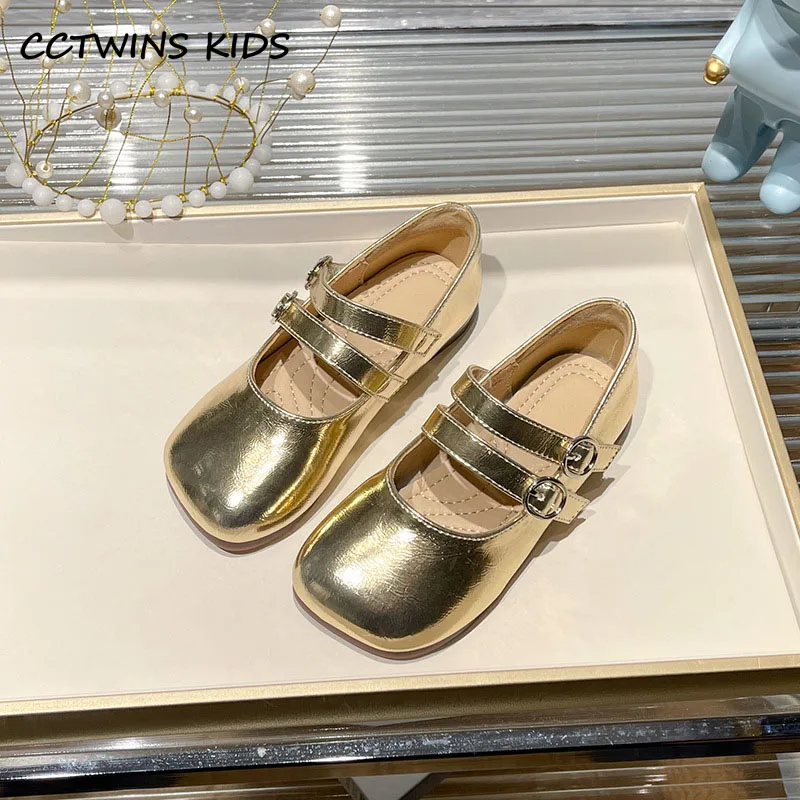 

Girls Princess Shoes 2023 Spring Kids Fashion Mary Jane Dress Dance Flats Baby Children Sandals Ballet Gold Brand Soft Sole