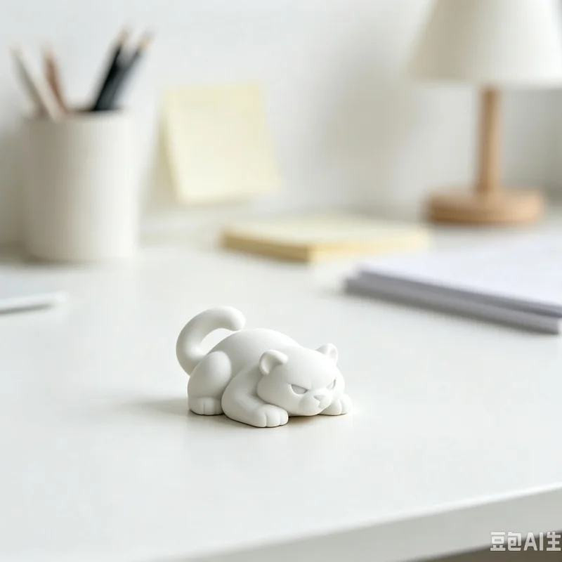 Modern 3D Printed Crouching Leopard Statue Cute Angry Panther Sculpture Minimalist Animal Figurine Desktop Ornament Gift view 3