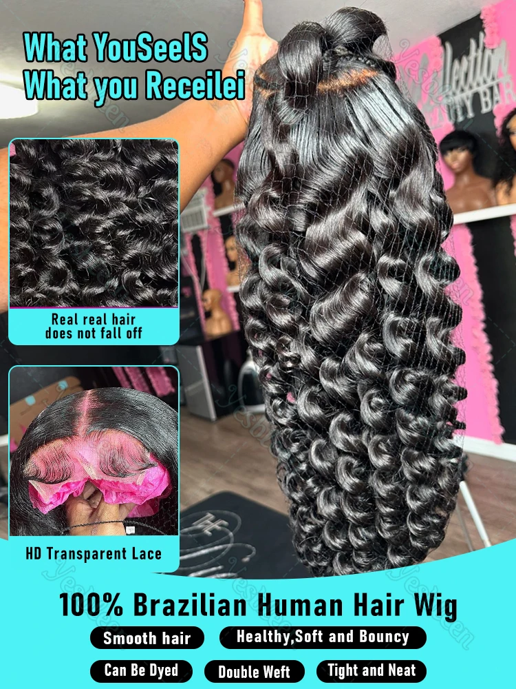 موجة فضفاضة 13x6 13x7 HD الدانتيل الجبهة باروكة من شعر طبيعي 30 40 بوصة موجة عميقة 13x4 الدانتيل الباروكة الأمامية البرازيلي 200% شعر مستعار مجعد فضفاض