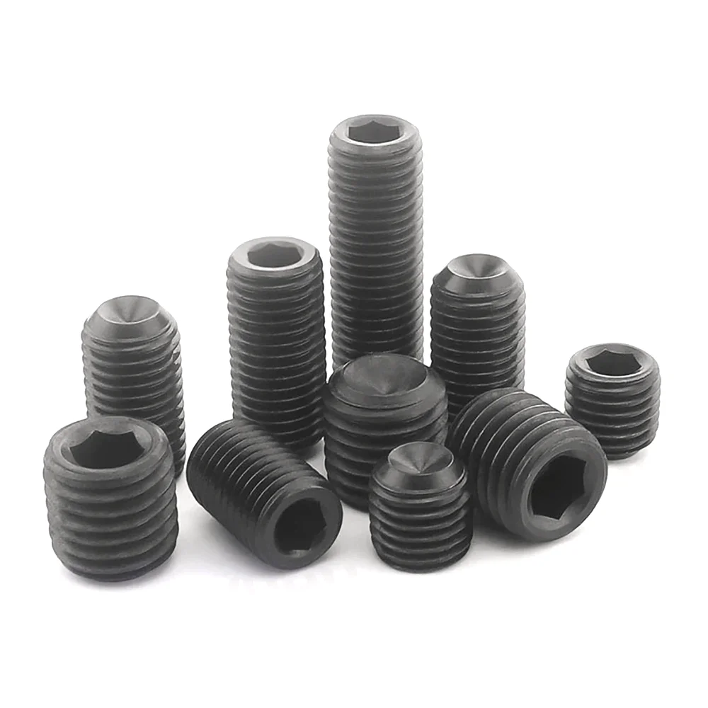 

3/8-16 UNC 3/8-24 UNF DIN916 Grade 12.9 Alloy Steel Hexagon Socket Set Screws with Cup Point Headless Grub Bolts