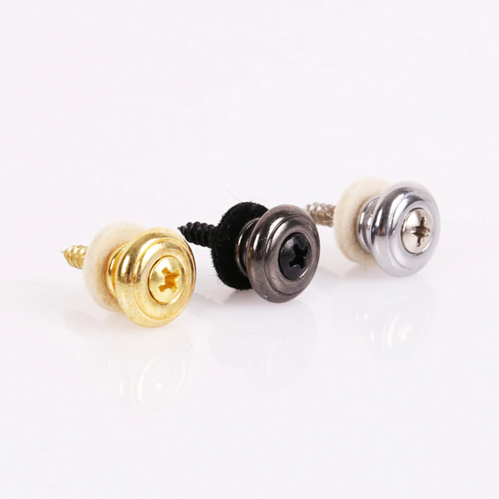 

6pcs Locks Mushroom Head Metal Button Anti-Fall Guitar Strap Nails Durable Bass Strap Lock Electric Guitar Accessories