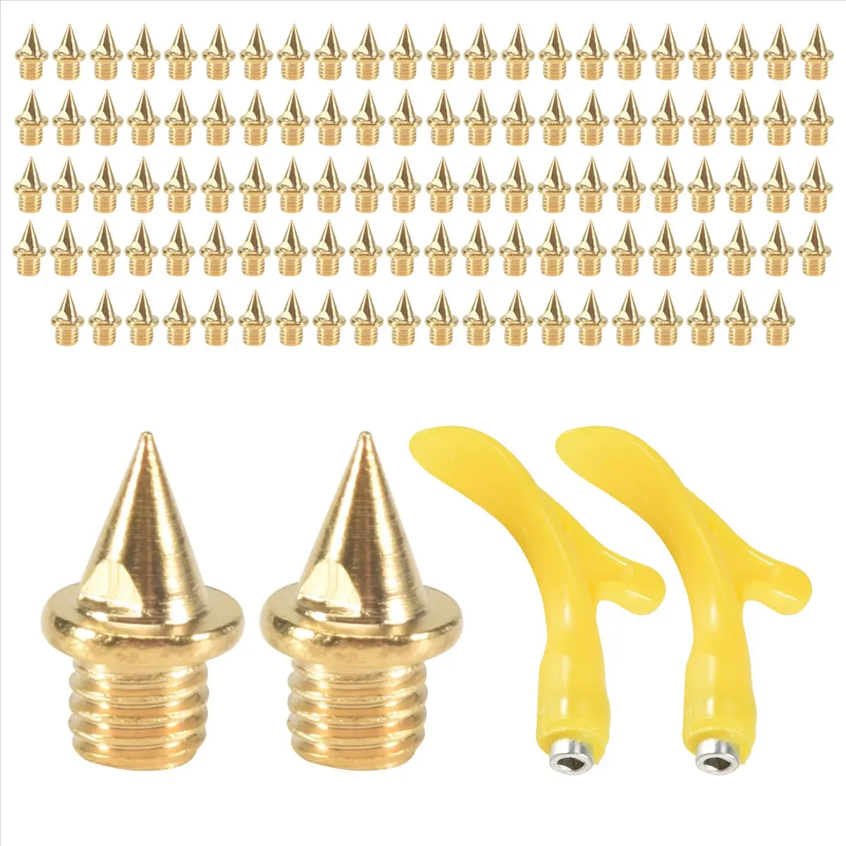 【STOCK】120Pcs 1/4 Inch Track Spikes for Track Shoes,Replacement Spikes for Country Short Running Shoes with Spike Wrench