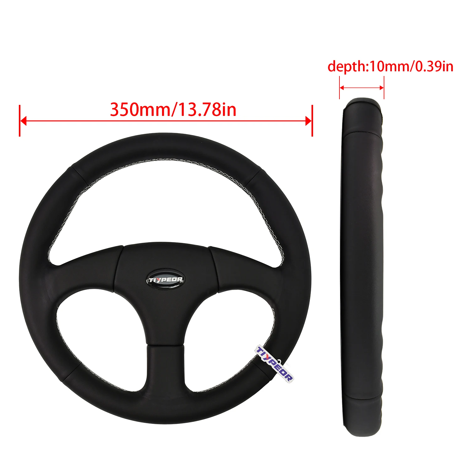 TIYPEOR Brand Genuine Leather Steering Wheel Suitable for LAND ROVER DEFENDER 90 / 110 14" SPORTS STEERING WHEEL 48, 36 SPLINE view 2
