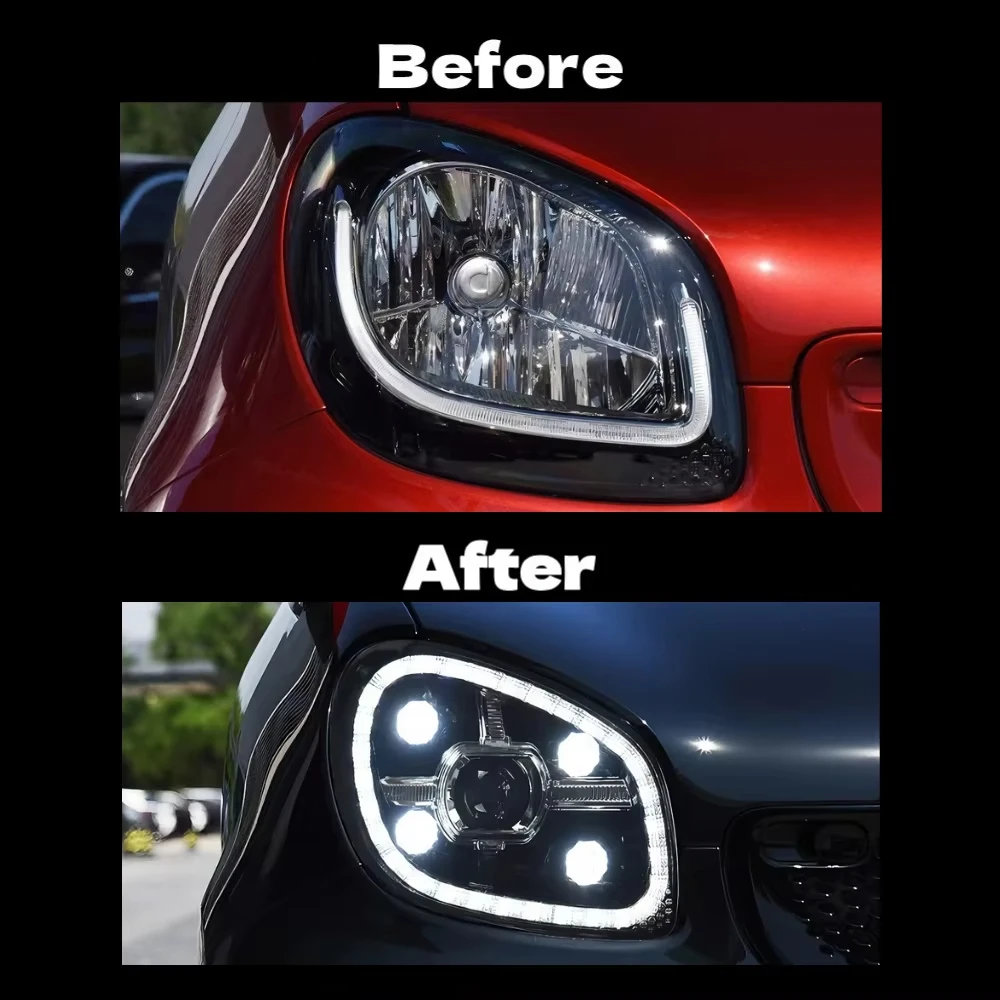 W453 Headlight 2014-2020 Pink Blue Red Upgrade LED Head Lamp DRL Signal Lens Headlight Modified Front Lamps for Benz