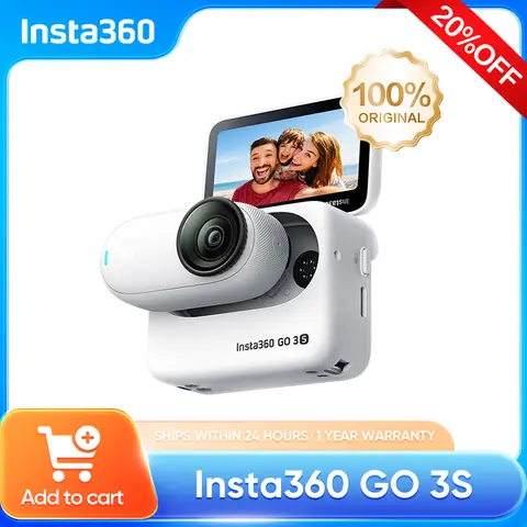 Insta360 GO 3S 4K Tiny Camera, Portable and Versatile, Hands-Free, POV, Mount Anywhere, Stabilization