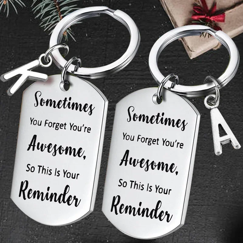 Cute Funny Inspirational Keychain pendant Thank You Gift key chain Coworker Graduation Gift Sometimes You Forget You’re Awesome