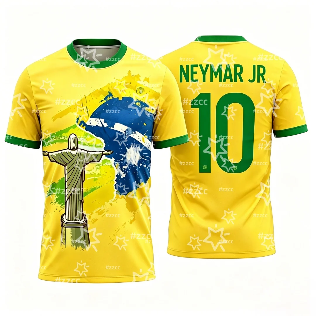 Neymar Brazil 2026 Football Jersey - Men's & Kids' Training Kit