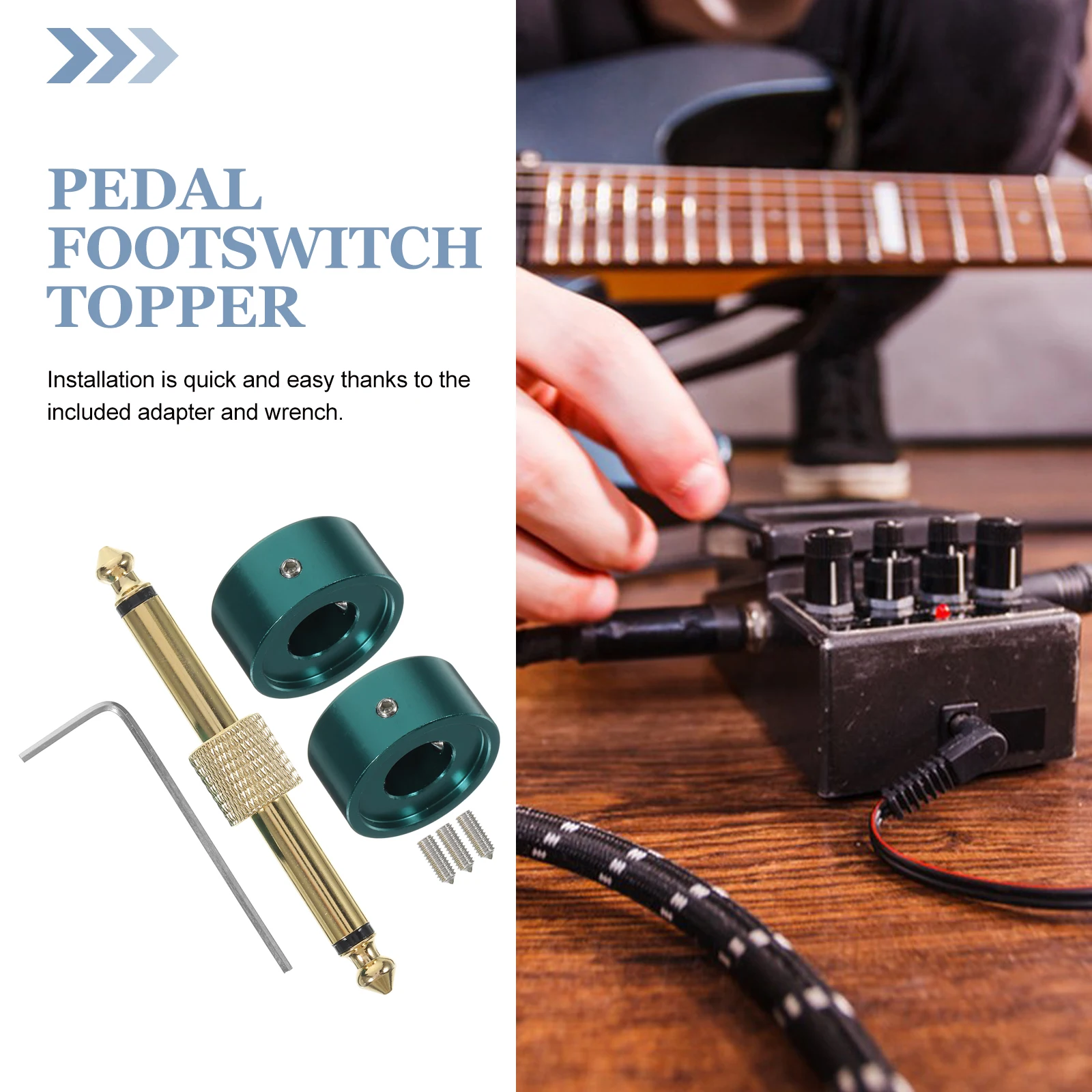 

Effect Device Accessories Set Electric Guitar Pedal Cap Foot Covers Connectors Footswitch Button Toppers Patch