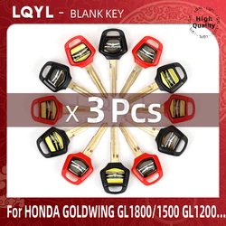 3Pcs New Blank Key Motorcycle Replace Uncut Keys For HONDA GOLDWING GL1200 GL1000 GL1500 GL 1500 1000 1200 2001-2011 GL1800 1800